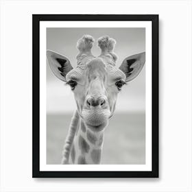 Happy Giraffe, Funny Expression Art Print