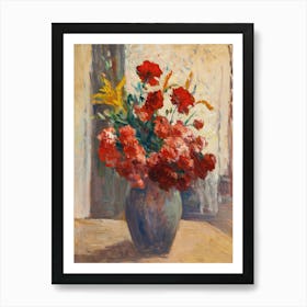 Vase of Flowers Painting Art Print