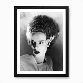 Bride of Frankenstein, Vintage Black and White Old Photo 1 Art Print