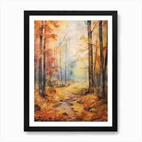 Autumn Forest Landscape Bialowieza Forest Poland 1 Art Print