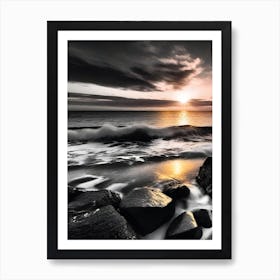 Sunset At The Beach 471 Art Print