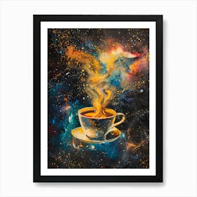 Coffee In The Space Art Print