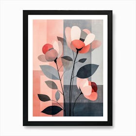 Pink Flowers Canvas Print Art Print