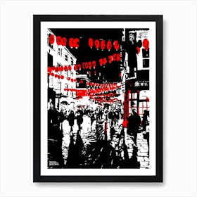 London Chinatown At Night Art Print