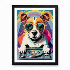 Dj Dog Isometric Mural Graffiti Art Print