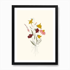 Wildflowers Bouquet Art Print