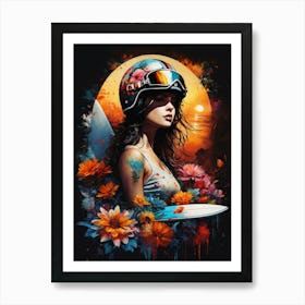 Surf Girl-Festival Vibes Art Print