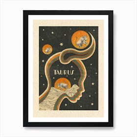 Taurus Zodiac Star Sign Art Print