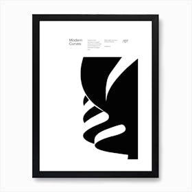 Modern Curves 07, Modern Architecture Design Poster, minimalist interior wall decor Art Print