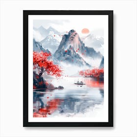 Asian Landscape Painting 3 Art Print