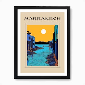 Minimal Design Style Of Marrakech, Morocco 3 Poster Art Print