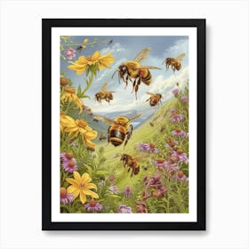 Cuckoo Bee Storybook Illustration 18 Art Print
