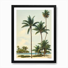 Eagle Beach Aruba Vintage Art Print