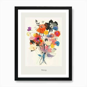 Daisy 1 Collage Flower Bouquet Poster Art Print