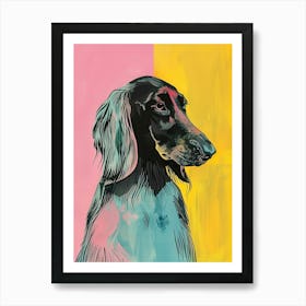 Afghan Hound Dog Colourful Illustration Art Print