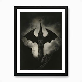 Bats On The Tower Art Print