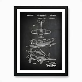 Airplane Decor Aircraft Patent Plane Art Military Decor Airplane Poster Aviation Decor Airplane Wall Art Aviation Gifts Va2401 Art Print