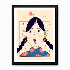 Flower Girl Art Print