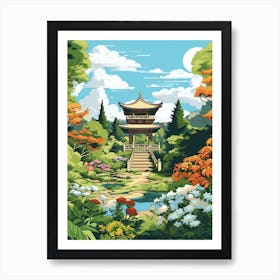 Japanese Friendship Garden Usa Illustration 1  Art Print