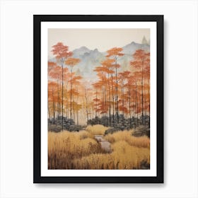 Autumn Forest Landscape Arashiyama Bamboo Grove Japan 1 Art Print
