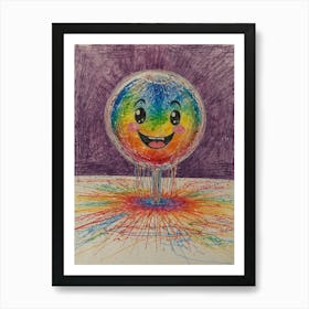 Rainbow Globe Art Print