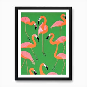 Flamingo Midcentury Illustration Bird Art Print