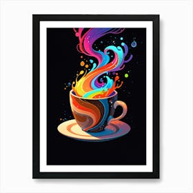 Colorful Coffee Cup Art Print