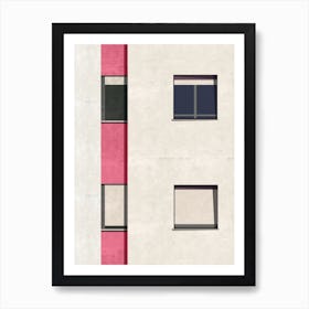 Pink Apartment Building Art Print
