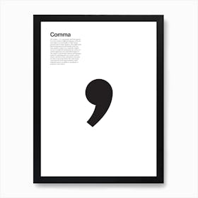 Comma Art Print