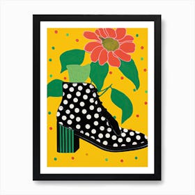 Petal Performance: Woman's Shoe Garden Art Print