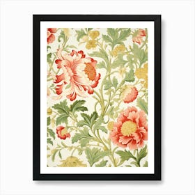 Victorian Floral Wallpaper 8 Art Print