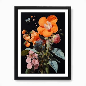 Surreal Florals Impatiens 2 Flower Painting Art Print