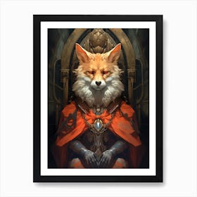 Fox In Armor Art Print