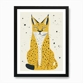 Yellow Bobcat 1 Art Print