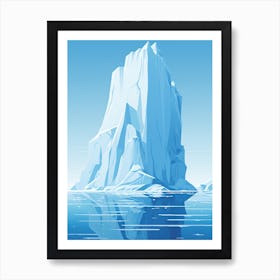 Majestic Iceberg Icy Blues - Landscape Art Print