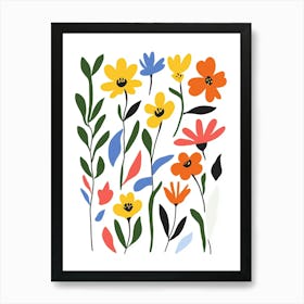 Watercolor Flowers 1 Art Print