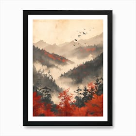 Asian Landscape Painting Art Print