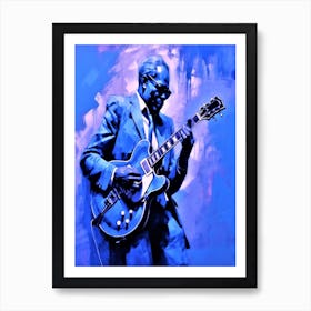 Blues Soul Series 6 - Guitarist Haze Art Print