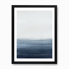 Blue Abstract Ocean Art Art Print