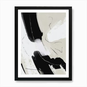 Abstract Black And White Painting Art Print