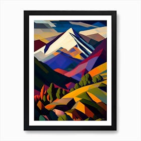 Tongariro National Park New Zealand Cubo Futuristic Art Print