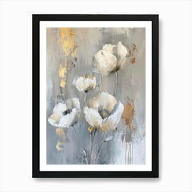 White Poppies 6 Art Print