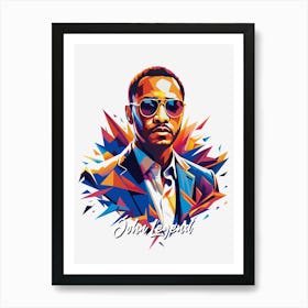 John Legend 03 Portrait Music Icon Style WPAP Pop Art Art Print