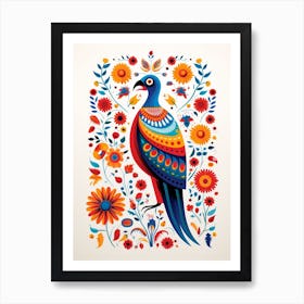 Scandinavian Bird Illustration Falcon 3 Art Print