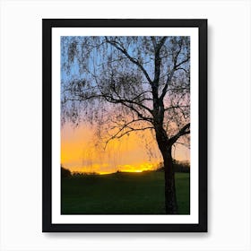 Sunset Over A Tree 2 Art Print