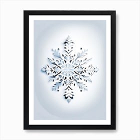 Water, Snowflakes, Marker Art 4 Art Print