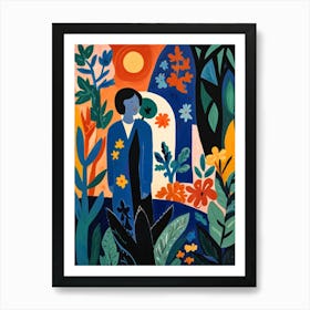 Woman In The Garden 1 Art Print