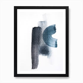 Aquarelle Meets Pencil Lines Art Print