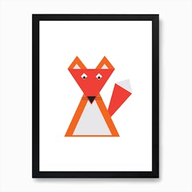 Fox Triangle Illustration Art Print