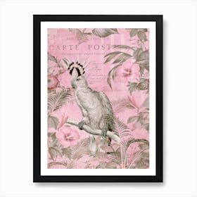 Cockatoo Paradise Pink Art Print